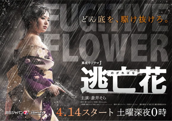 蒼井そら主演ドラマ「逃亡花」